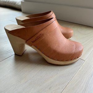 HASBEENS Slip In Clog--Slim High Heel
